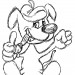 Hund mit Pinsel Skizze Jacky