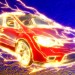 1 Auto rot brennend blauer HG