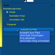 Pfad von Auswahl abziehen